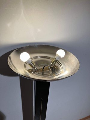 Art Deco Floor Lamp, Black Lacquer and Chrome, France circa 1930-NNB-1137487