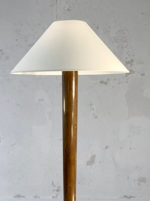 Art Deco Floor Lamp in Brown Wood, France, 1930s-NLF-1719341