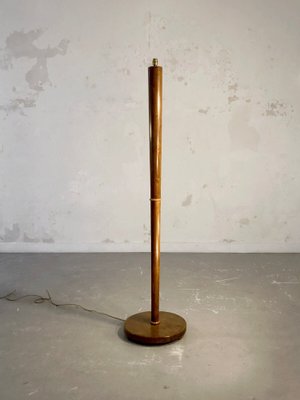 Art Deco Floor Lamp in Brown Wood, France, 1930s-NLF-1719341