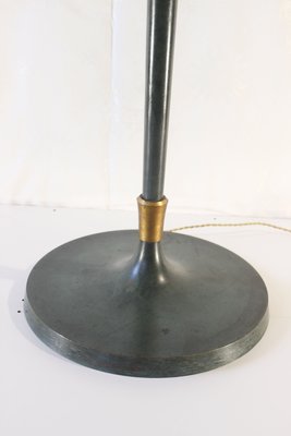 Art Deco Floor Lamp in Patinated Massive Brass, 1930s-WEQ-1138547