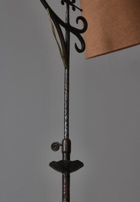 Art Deco Floor Lamp in Wrought Iron, 1930s-WRF-1808264