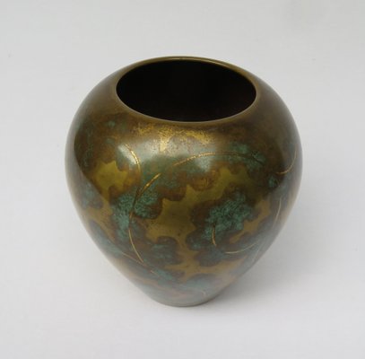 Art Deco Flower Vase in Brass from WMF Ikora-EY-1336840