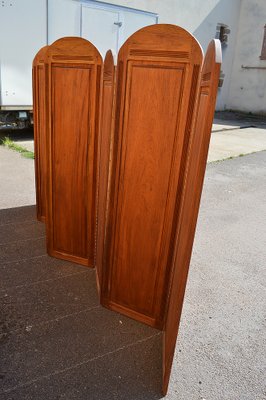 Art Deco Folding Screen with 7 Sculpted Panels, 1940s-XNH-1021644