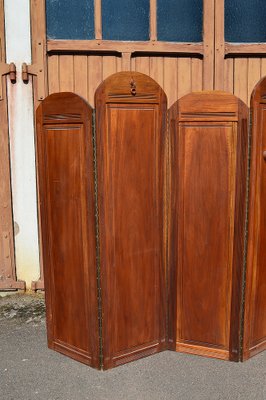 Art Deco Folding Screen with 7 Sculpted Panels, 1940s-XNH-1021644