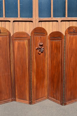 Art Deco Folding Screen with 7 Sculpted Panels, 1940s-XNH-1021644