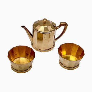 Art Deco France Oreum Coffee and Sugar Pot, 1940s, Set of 3-UR-1334386