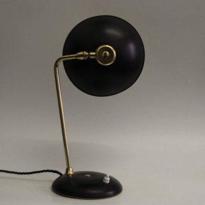 Art Deco French Black and Gold Desk Lamp, 1950s-SY-1100960