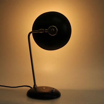 Art Deco French Black and Gold Desk Lamp, 1950s-SY-1100960