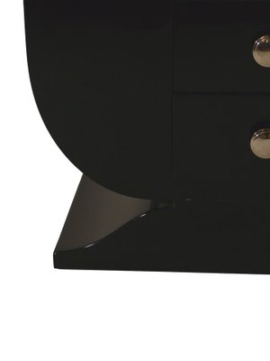 Art Deco French Black Lacquered Bar Table, 1930s-CXC-582420