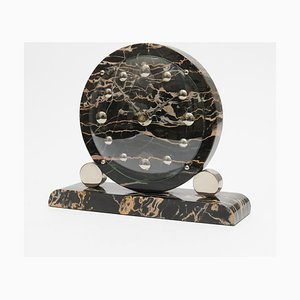 Art Deco French Black Marble Clock, 1930s-IXK-828647