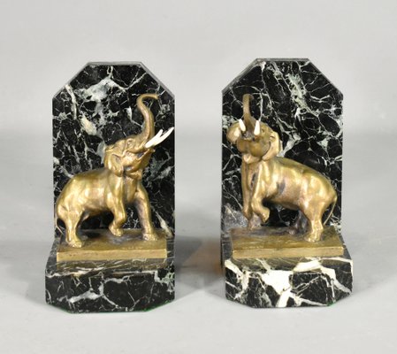 Art Deco French Bookends in Bronze from H. Fady, 1930s, Set of 2-CTD-1759384