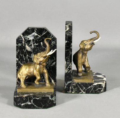 Art Deco French Bookends in Bronze from H. Fady, 1930s, Set of 2-CTD-1759384