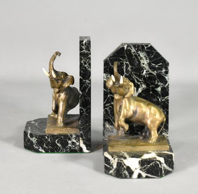 Art Deco French Bookends in Bronze from H. Fady, 1930s, Set of 2-CTD-1759384