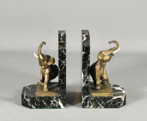 Art Deco French Bookends in Bronze from H. Fady, 1930s, Set of 2-CTD-1759384