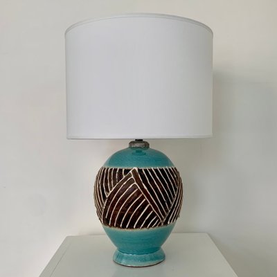 Art Deco French Ceramic Table Lamp, 1930-EW-2028288