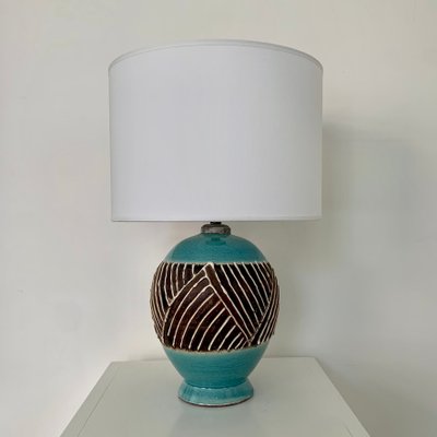 Art Deco French Ceramic Table Lamp, 1930-EW-2028288