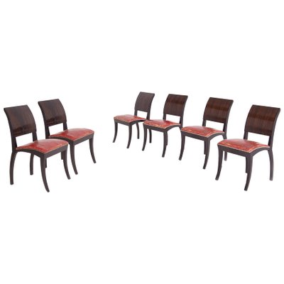 Art Deco French Chairs, Set of 6-RCE-1099924