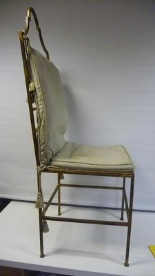 Art Deco French Gilded Bronze Boudoir Side Chairs, 1930s, Set of 2-XHV-857449