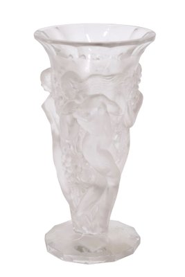 Art Deco French Glass Vase with Dancer Figures by Verlys, 1920s-CXC-1453779