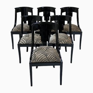 Art Déco French Gondola Chairs, 1930s, Set of 6-CXC-1154016