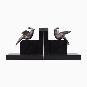 Art Deco French Marble Bookends, 1920s, Set of 2-GCG-1345389