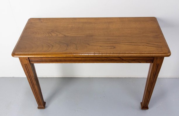 Art Deco French Oak Wall-Mounted Console, 1940s-RIU-1814883