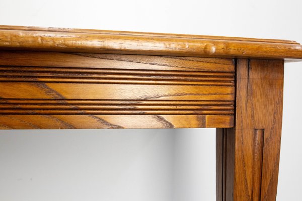 Art Deco French Oak Wall-Mounted Console, 1940s-RIU-1814883