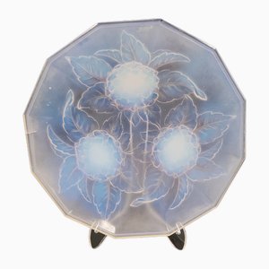 Art Deco French Opalescent Glass Bowl with Hydrangea Motif, 1920s-SAK-1794260