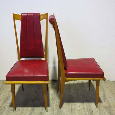 Art Deco French Side Chairs, 1940s, Set of 2-WK-570981