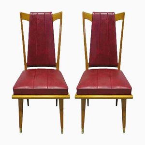 Art Deco French Side Chairs, 1940s, Set of 2-WK-570981