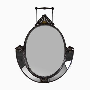 Art Deco French Wrought Iron Wall Mirror by Edgar-William Brandt, 1920s-XNH-703435