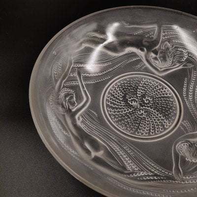 Art Deco Frosted Glass Bowl with Mermaids attributed to Lalique, France, 1930s-SAK-1797216