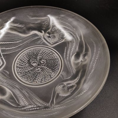 Art Deco Frosted Glass Bowl with Mermaids attributed to Lalique, France, 1930s-SAK-1797216