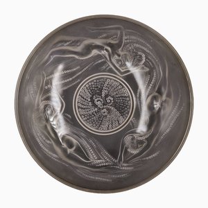 Art Deco Frosted Glass Bowl with Mermaids attributed to Lalique, France, 1930s-SAK-1797216