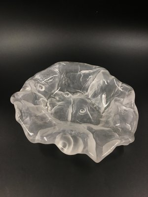 Art Deco Frosted Glass Bowl with Shells and Fossil, 1930s-SAK-1797388