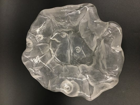 Art Deco Frosted Glass Bowl with Shells and Fossil, 1930s-SAK-1797388