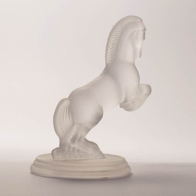 Art Deco Frosted Glass Horse Figurine from Franklin Mint, 1987-IXK-1409052