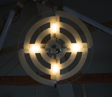 Art Deco Functionalist Tubular Chandelier, 1930s-TZ-1752015