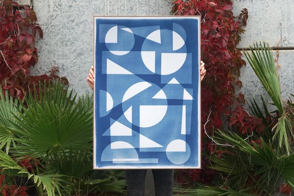 Art Deco Geometry I, 2022, Cyanotype-RWC-1293969