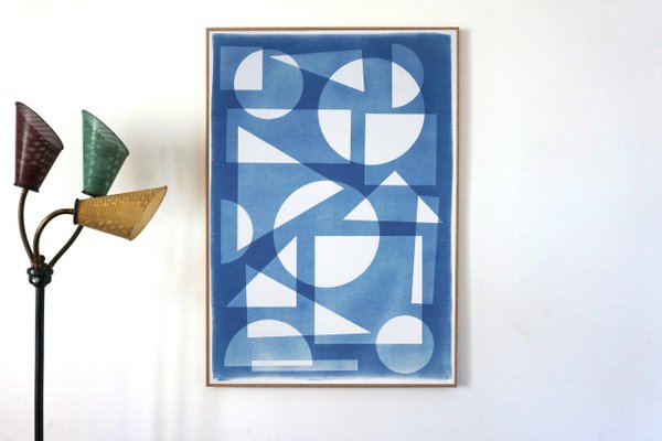 Art Deco Geometry I, 2022, Cyanotype-RWC-1293969