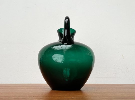 Art Deco German Green Glass Jug by Prof. Bruno Mauder for Zwiesel Theresienthal, 1930s-UAH-1821361