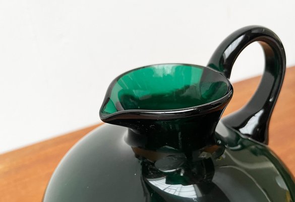 Art Deco German Green Glass Jug by Prof. Bruno Mauder for Zwiesel Theresienthal, 1930s-UAH-1821361