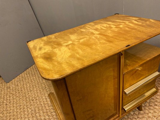 Art Deco German Maple Bedside Tables, 1930s, Set of 2-WZZ-1755077