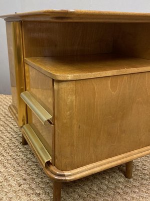 Art Deco German Maple Nightstands, 1930s, Set of 2-WZZ-715784