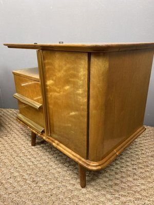 Art Deco German Maple Nightstands, 1930s, Set of 2-WZZ-715784