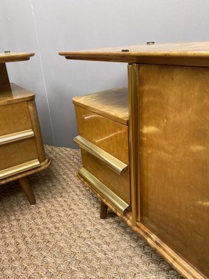 Art Deco German Maple Nightstands, 1930s, Set of 2-WZZ-715784