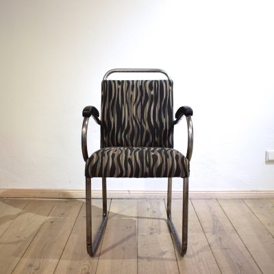 Art Deco German Tubular Steel Cantilever Armchair, 1920s-FB-577567