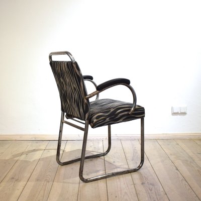 Art Deco German Tubular Steel Cantilever Armchair, 1920s-FB-577567