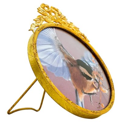 Art Deco Gilded Picture Frame with Outwardly Curved Glass , 1920s-SPD-1238803