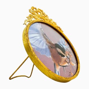 Art Deco Gilded Picture Frame with Outwardly Curved Glass , 1920s-SPD-1238803